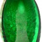 VINTAGE GORGEOUS BLENKO DARK GREEN CRACKLE GLASS CORNUCOPIA HORN VASE