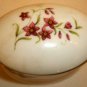 VINTAGE FINE BONE CHINA ROYAL GRAFTON ENGLAND MINIATURE OVAL TRINKET BOX VIOLETS