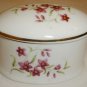 VINTAGE FINE BONE CHINA ROYAL GRAFTON ENGLAND MINIATURE OVAL TRINKET BOX VIOLETS