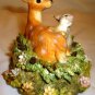 CHARMING SAN FRANCISCO MUSIC BOX FOREST FRIENDS BAMBI & BUNNY