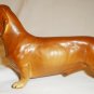 VINTAGE LEFTON TAN PORCELAIN DACHSHUND DOG FIGURINE H7328