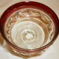TIFFIN KING'S CROWN TIARA CRANBERRY RUBY GLASS SET 3 DESSERT SHERBET CHAMPAGNE