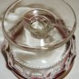 TIFFIN KING'S CROWN TIARA CRANBERRY RUBY GLASS SET 3 DESSERT SHERBET CHAMPAGNE
