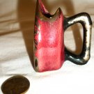 VINTAGE RED PORCELAIN DOLLHOUSE PRESS IRON VASE TOOTHPICK HOLDER