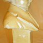 WHITE PLASTER COMPOSER BEETHOVEN BUST FIGURINE