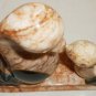 BEAUTIFUL PINK & BLACK MARBLE MOTHER & CHILD SWAN FIGURINE NAPKIN LETTER HOLDER