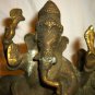 ANTIQUE HINDU GOD GANESH SOLID BRONZE RECLINING STATUE GANESHA