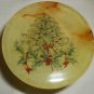 CHARMING VINTAGE GENUINE ALABASTER HAND CARVED CHRISTMAS TREE TRINKET BOX ITALY