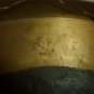 VINTAGE BRONZE BRASS HEAVY EMBOSSED DECORATIVE PLATE FARMER PLOWING W/OXEN