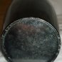 VINTAGE BRASS BLACK ENAMEL ART ETCHED ASIAN PAGODA VASE