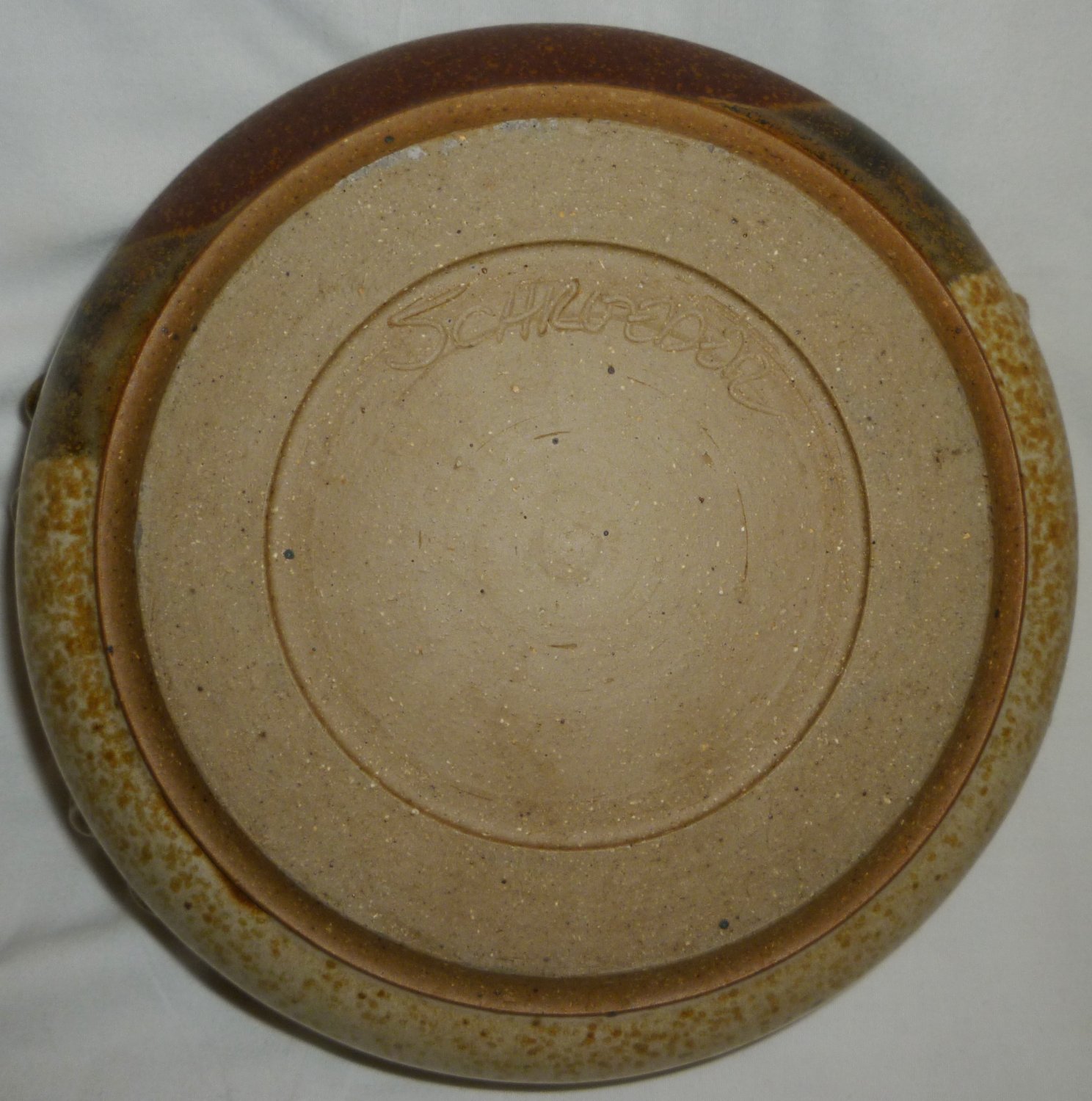 BEAUTIFUL SCHROEDER POTTERY MINNESOTA EARTHWARE BRIE BAKER WITH HANDLES
