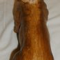 CHARMING HANDPLAINTED UNGLAZED CERAMIC DOG FIGURINE DACHSHUND