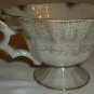 VINTAGE ANTIQUE CROWN LEFTON JAPAN HANDPAINTED BURGUNDY GOLD TEA CUP SAUCER SET