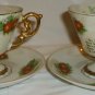 VINTAGE WEDDING VOWS CUP OF LOVE TEA CUP & SAUCER SET OF 2 ANNIVERSARY JAPAN