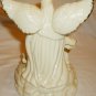 VINTAGE LEFTON WHITE PORCELAIN GUARDIAN ANGEL FIGURINE MUSIC BOX AMAZING GRACE