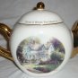 BEAUTIFUL THOMAS KINKADE PORCELAIN TEAPOT HOME IS WHERE THE HEART IS COTTAGE