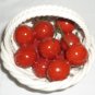 VINTAGE PORCELAIN WEAVED BASKET WITH RED STEMMED CHERRIES LANZARIN ITALY HANDMADE