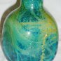 STUNNING VINTAGE MDINA ART STUDIO GLASS MALTA MING MALTESE TURQUOISE GREEN VASE