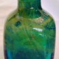 STUNNING VINTAGE MDINA ART STUDIO GLASS MALTA MING MALTESE TURQUOISE GREEN VASE