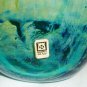 STUNNING VINTAGE MDINA ART STUDIO GLASS MALTA MING MALTESE TURQUOISE GREEN VASE