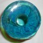 STUNNING VINTAGE MDINA ART STUDIO GLASS MALTA MING MALTESE TURQUOISE GREEN VASE