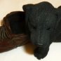 CHARMING BLACK DOG LABRADOR PUPPY W/SHOE FIGURINE SCULPTURE BY GARY STEVENSON