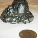 WOLF ORIGINALS CANADA SOAPSTONE FIGURINE ESKIMO IGLOO INUIT