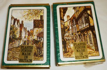 VINTAGE WADDINGTONS ENGLAND FINE PLASTIC FINISH PLAYING CARDS SEALED UNOPENED 2