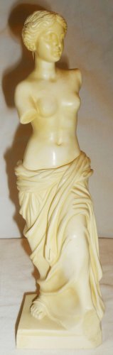 VINTAGE VENUS DE MILO APHRODITE OF MELOS GREEK GODDESS ALABASTER FIGURINE ITALY
