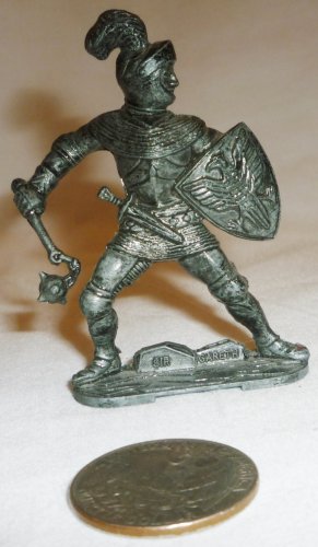 PEWTER MINIATURE SIR GARETH LONE STAR KNIGHT MADE IN ENGLAND SOLDIER FIGURINE