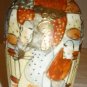 ANTIQUE JAPANESE POTTERY SET OF 2 MINIATURE HANDPAINTED VASES