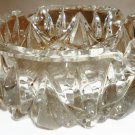 VINTAGE LEAD CUT CRYSTAL CLEAR GLASS TABLE TOP CIGARETTE CIGAR ASHTRAY