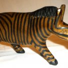 AFRICAN ART WOODEN CARVED ZEBRA FIGURINE