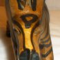 AFRICAN ART WOODEN CARVED ZEBRA FIGURINE