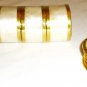 VINTAGE MOTHER OF PEARL NAPKIN HOLDERS RINGS & COASTERS SET OF 6 EACH NEW MINT