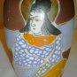 VINTAGE JAPAN KUTANI PORCELAIN VASE GODDESS KWANNON HINDU WOMAN SET OF 2 A