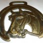 VINTAGE HORSE BRASS HORSE SHOE HORSE HEAD