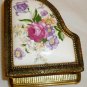 GORGEOUS VINTAGE SAN FRANCISCO MUSIC JEWELRY BOX PIANO BRASS PORCELAIN ENAMEL