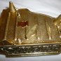 GORGEOUS VINTAGE SAN FRANCISCO MUSIC JEWELRY BOX PIANO BRASS PORCELAIN ENAMEL