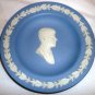 VINTAGE WEDGWOOD BLUE JASPERWARE MINIATURE COMMEMORATIVE PLATE JFK KENNEDY