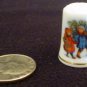 CHARMING CHRISTMAS AVON 1981 & 1982 PORCELAIN THIMBLE CHRISTMAS TREE SET OF 2