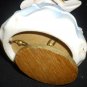 VINTAGE MUSIC BOX BISQUE PORCELAIN GIRL W/FLOWERS FIGURINE 'HAPPY BIRTHDAY'