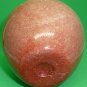 RED MARBLE APPLE W/BRASS STEM LEAF ENGRAVED ROLLING VALLEY FIGURINE PAPERWEIGHT
