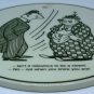 VINTAGE DENMARK KNABSTRUP CERAMIC HUMOROUS PLAQUE TILE TRIVET CARTOON P.STORM A