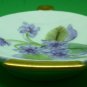 CHARMING PORCELAIN TEAPOT PLATE TEA BAG HOLDER BETTY RICHMOND 1972 VIOLETS