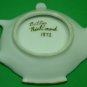 CHARMING PORCELAIN TEAPOT PLATE TEA BAG HOLDER BETTY RICHMOND 1972 VIOLETS