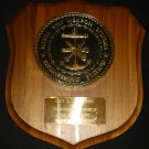VINTAGE NAVAL SHIP WEAPON SYSTEMS ENGINEERING HEAVY BRONZE ROUND WALL PLAQUE