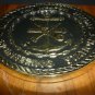 VINTAGE NAVAL SHIP WEAPON SYSTEMS ENGINEERING HEAVY BRONZE ROUND WALL PLAQUE