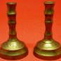 VINTAGE SOLID BRASS EMBOSSED CANDLE HOLDERS DOLLHOUSE MINIATURE