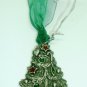 BEAUTIFUL GLORIA DUCHIN BEJEWELED PEWTER 2003 CHRISTMAS TREE ORNAMENT USA